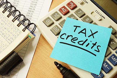 tax credits sticky note